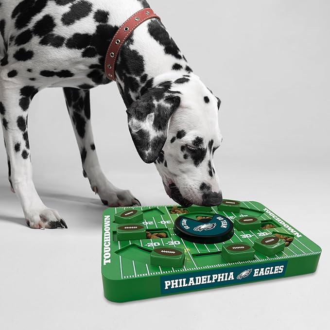 Pets First NFL Philadelphia Eagles Large Puzzle Toy, New Size, Interactive Dog Treat Puzzle, Slow Feeding Toy