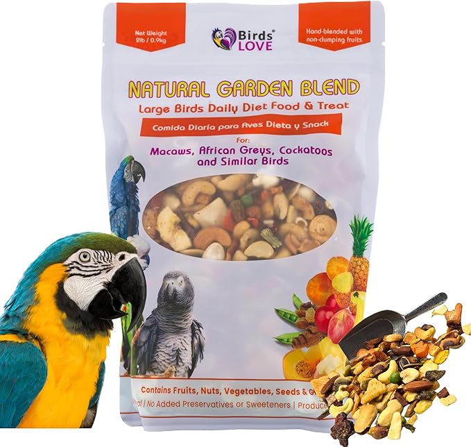 Birds LOVE All Natural Garden Blend Bird Food for Parrots 2lb