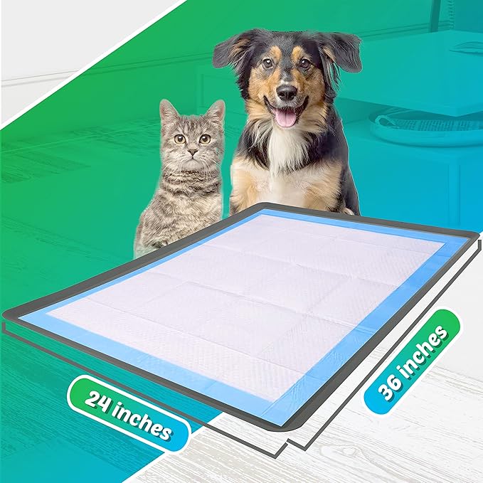 TidyFriend Dog Pee Pad Holder Tray Fits for 24” x 36” Wee Wee Pee Pads - Stable Grip, Raised Edges, Quick-Wipe Silicone Surface Dog Potty Tray Holder for Indoor Flooring Protection (Grey)