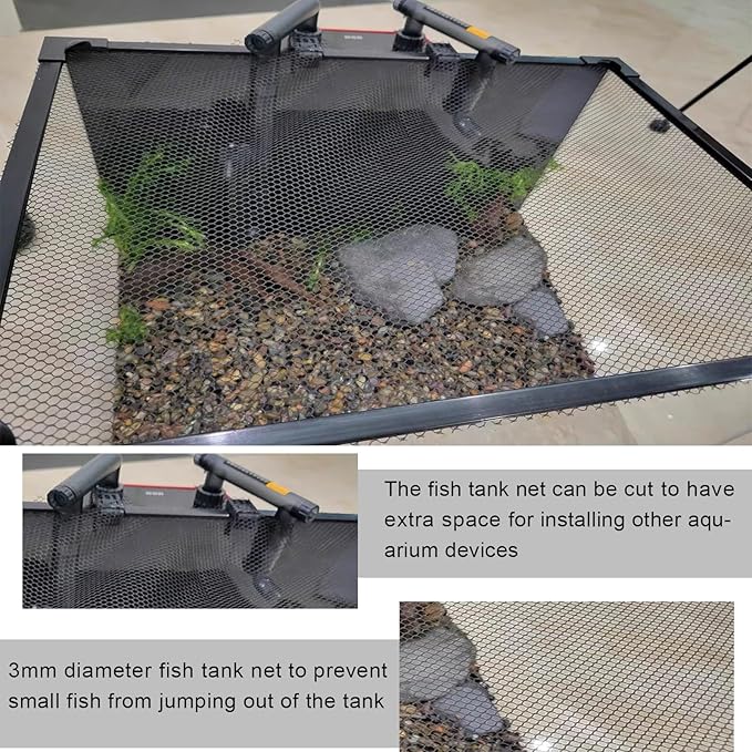 Magnetic Aquarium Anti-Jumping net Cover mesh to Protect Fish Jumping Out of Fish Tank