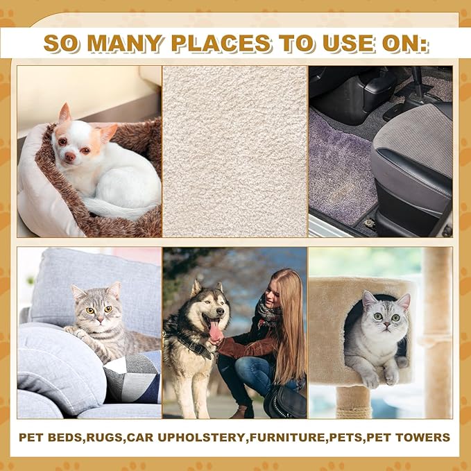 1 Pack Pet Hair Remover Sponge Cat and Dog Hair Sponge Rubber Pet Fur Lifter Removal Tool, Remove from Furniture, Carpet, Bedding, Clothing, 6.26 x 3.28 x 1.89 Inch