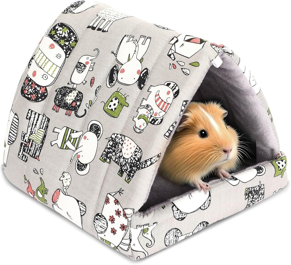 UPINS Guinea Pig Hideout,Guinea Pig Bed Washable Small Animal House Cage Accessories for Mouse Chinchillas Hamsters Hedgehogs Ferrets Bearded Dragons and Rats