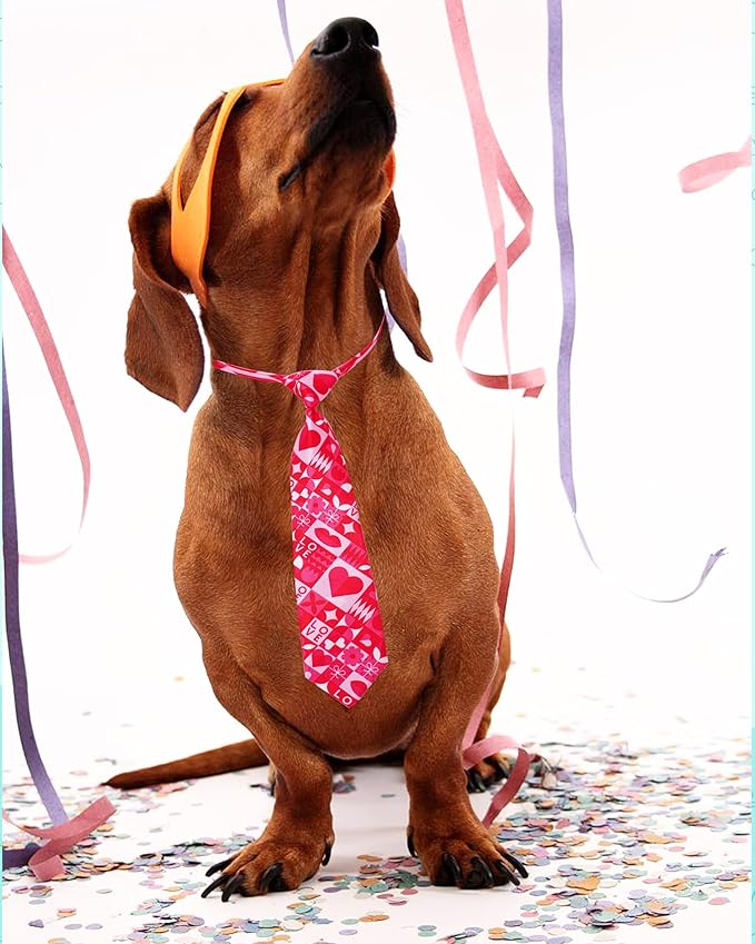 PET SHOW 10 Pack Holiday Dog Ties Neckties for Large Medium Dogs Adjustable Grooming Accessories Neck Ties Bowties Girl Boy Pets Festival Costumes Puppy Wedding Party Gift Favor