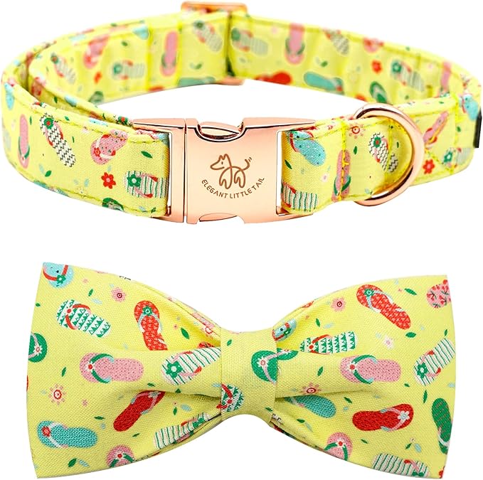 Elegant Little Tail Bowtie Dog Collar for Small to Large Dogs