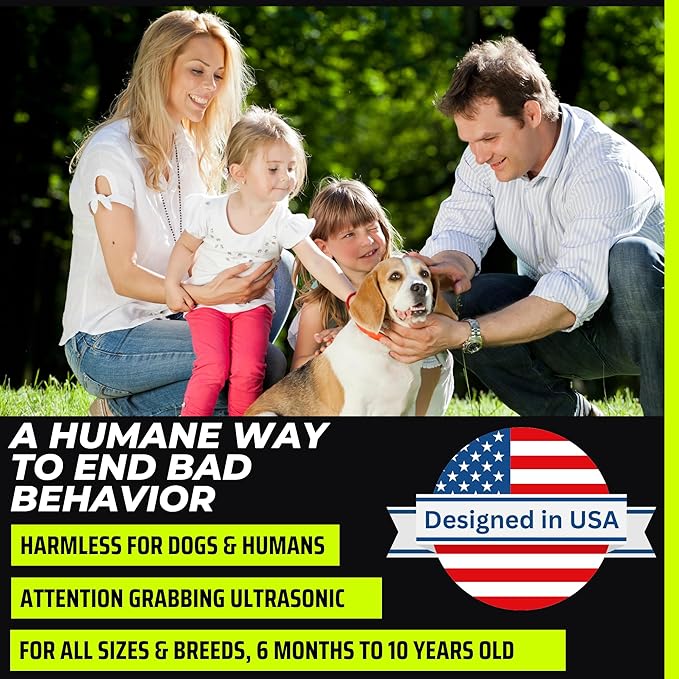 BarxBuddy 2nd Gen Dog Bark Deterrent Devices | Long Range Ultrasonic | Bark Collar Alternative | Dog Training Indoor/Outdoor | Rechargeable Anti Bark Device for Dogs