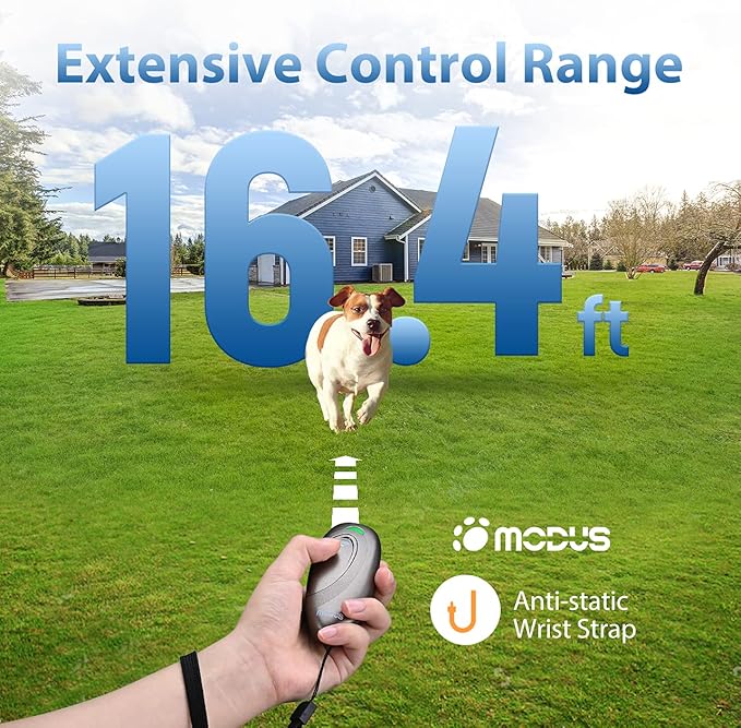 MODUS Ultrasonic Dog Barking Deterrent, 2-in-1 Dog Training and Bark Control Device,Bark Collar Alternative Anti-Barking Device,Most Effective Behavior Aid - Barking Silencer Indoor/Outdoor