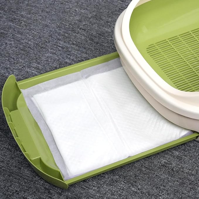 IMMCUTE Cat Pads 16.9" X 11.4", 50 Ct | Pee Pads for Cats | Thickened 6-Layer Super Absorbent Pads, Pee Pads for Tidy Cats Breeze Litter System | Cat Pee Pad for Litter Box
