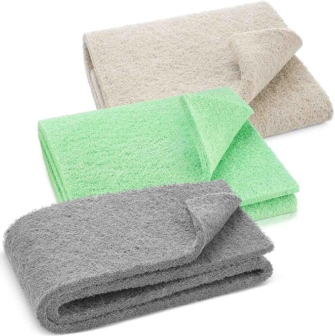 Treela 3 Pcs 18 x 10 Inch Aquarium Filter Pads Ammonia Phosphate Nitrite Remover Reducer Filter Pads Cut-to-fit for Aquariums & Ponds Fish Tank Accessories (Green,Gray,Khaki)