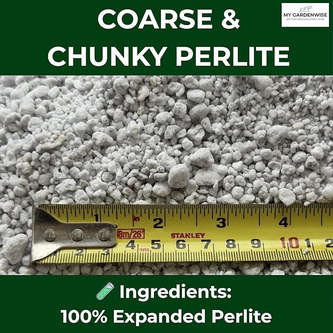 Perlite for Plants, Coarse and Chunky Horticultural Perlite, Organic Perlite for Gardening Indoor & Outdoor, Perlite Bulk Bag, Made in USA (20 quarts)