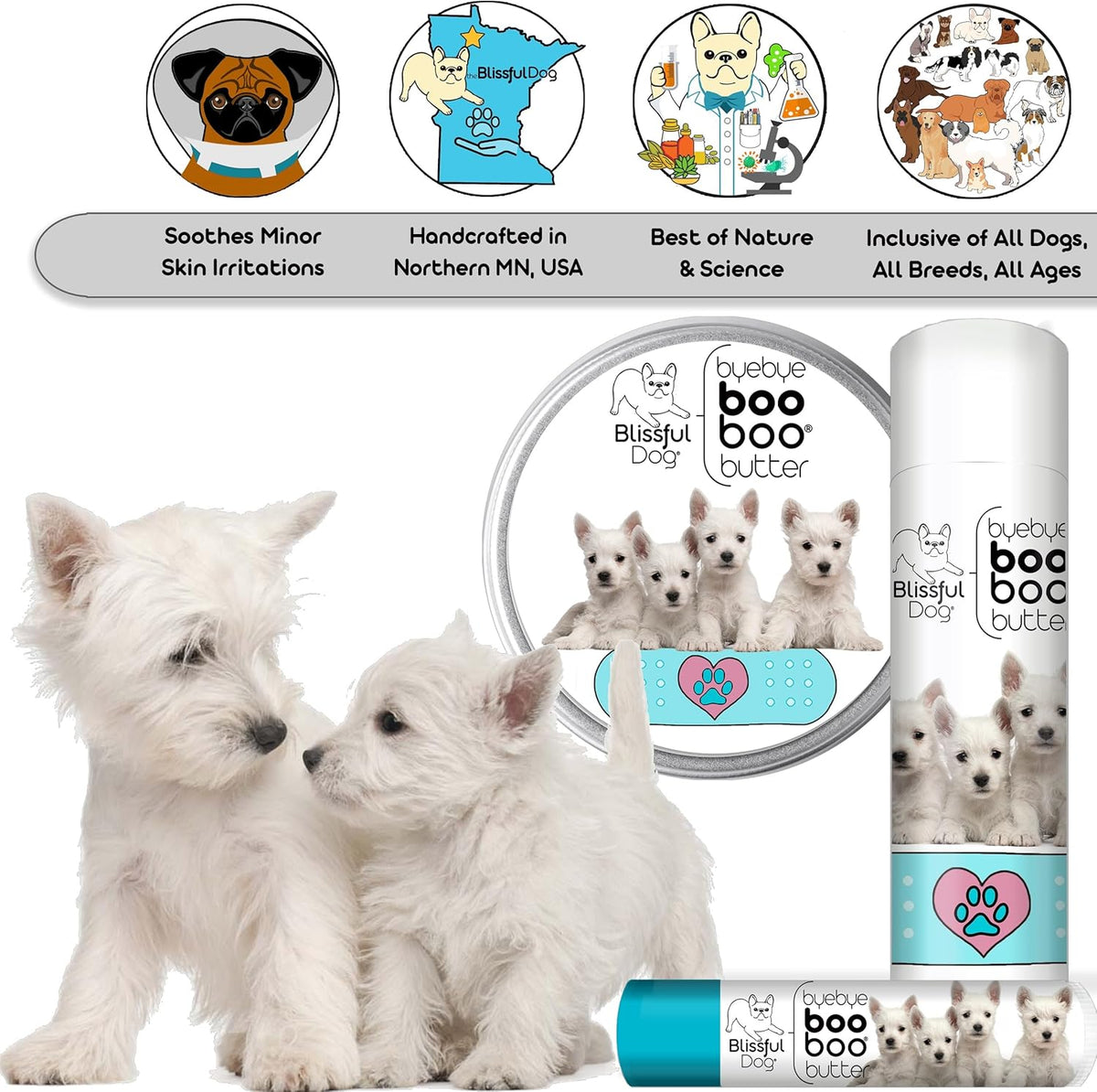 The Blissful Dog West Highland Terrier Boo Butter, 0.15 oz