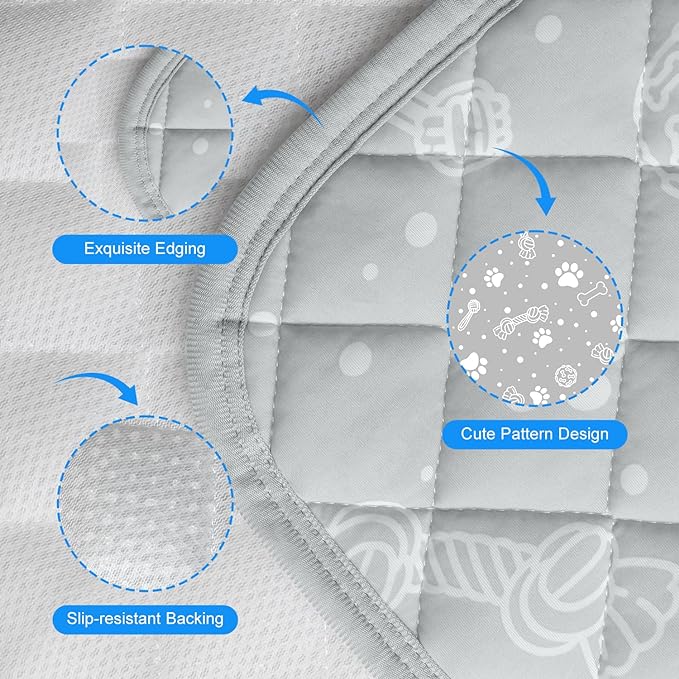 MH MYLUNE HOME Self Cooling Mat for Dog, 28”x39” Arc-Chill Cooling Fiber & Endothermic Color Changing Pet Cooling Pad, Foldable & Washable Non-Toxic Summer Pet Blanket