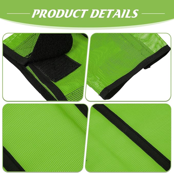 Jexine 12 Fly Boots for Horse Set of 12 Loose Breathable Mesh Horse Fly Sheets Protective Horse Leg Wraps Leggings for Preventing Flies and Mosquitoes Bites (Blue, Green, Brown)