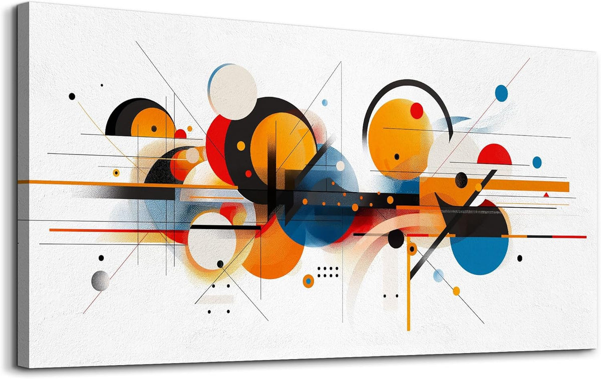 hyidecorart Wall Art For Living Room Wall Decorations For Bedroom Line Color Block Abstract Pictures Artwork Hang Pictures For Office Decoration Hotel Canvas Prints Art Modern Wall Decor 20"X40"