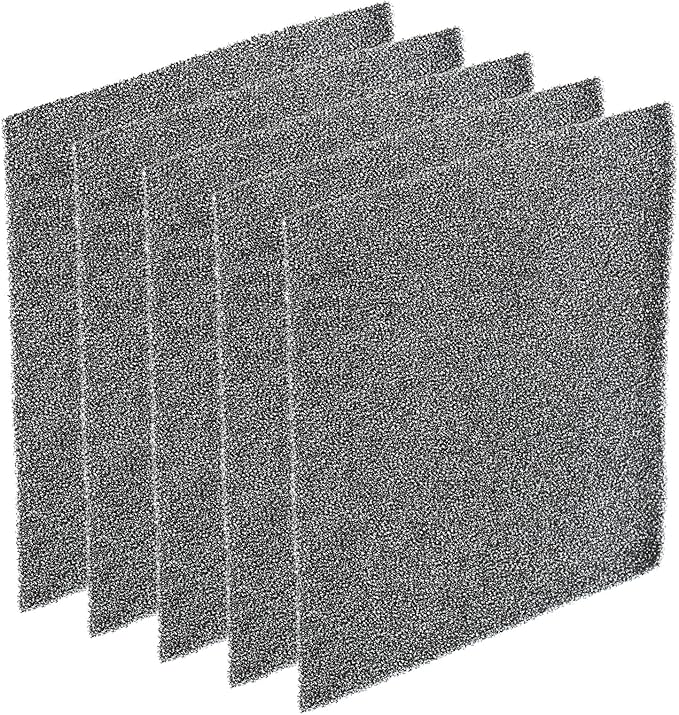 PATIKIL 120mm Filter Foam Sponges, 5 Pack Sponge Sheet Replacement Media Pad for Computer, Ventilator, Fan, Black