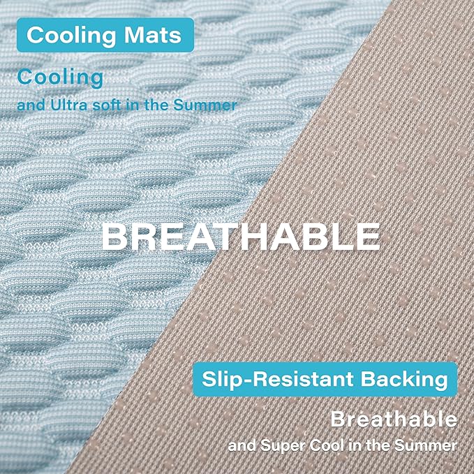 MICROCOSMOS Pet Cooling Mat & Sleeping Pad- Breathable Bubble Surface, EZ Clean. Keep Cooling for Pets, Kids and Adults in Summer.(BlueWhite, 40" x 28")