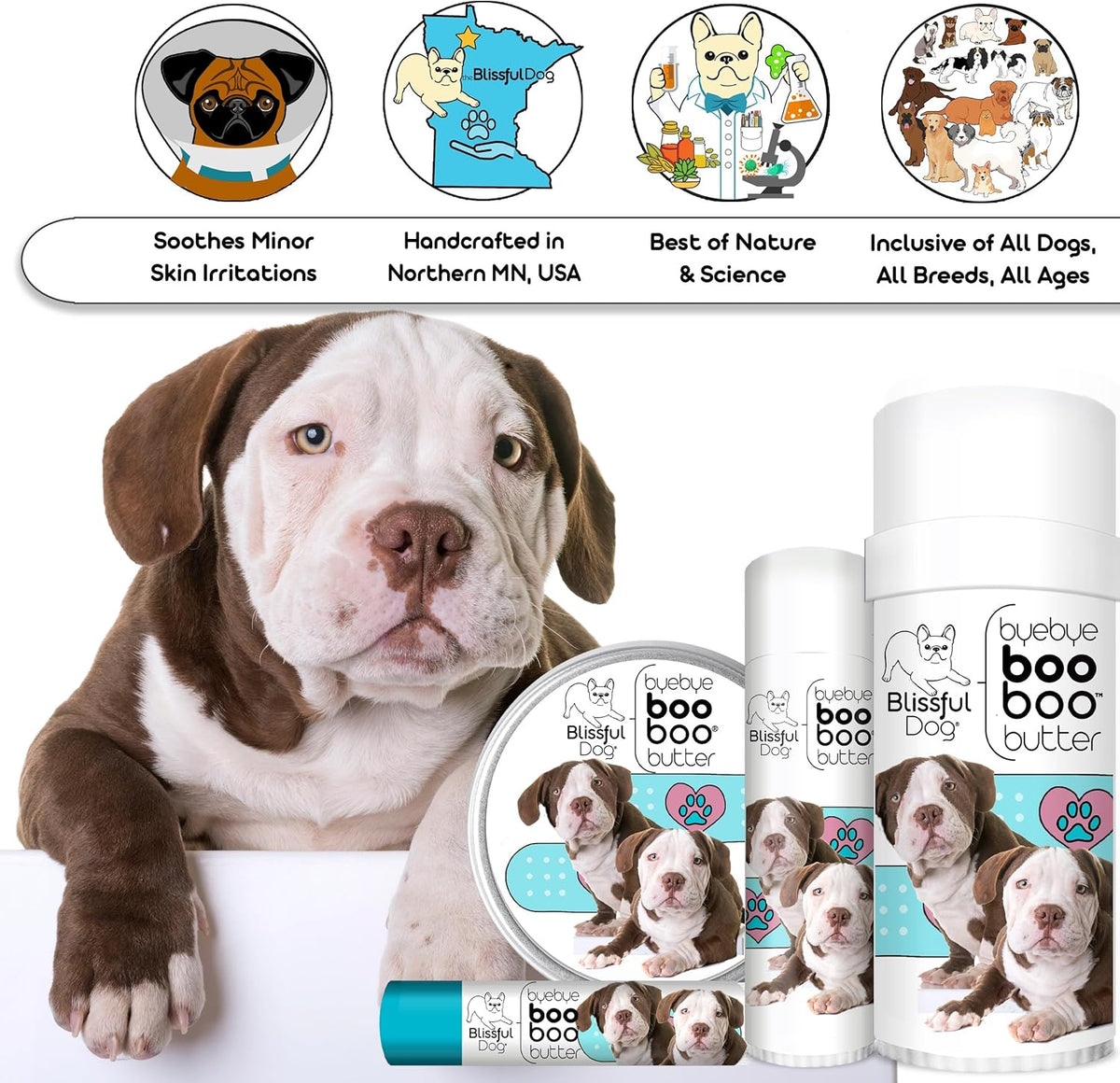 The Blissful Dog American Bulldog Boo Boo Butter, 16oz