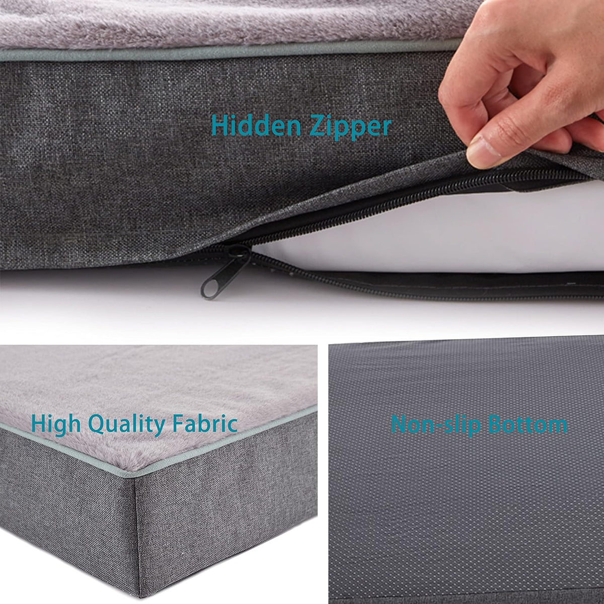 Orthopedic Memory Foam Dog Bed, Cooling Dog Beds for Extra Large Dogs -Waterproof Pet Bed for Crate with Removable Washable Cover, XL(41inch,90Lbs)