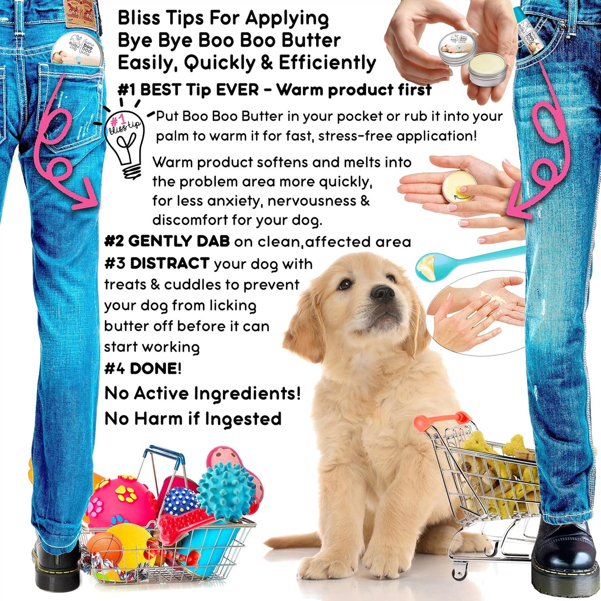 The Blissful Dog Staffordshire Pitbull Terrier Boo Boo Butter, 8-Ounce