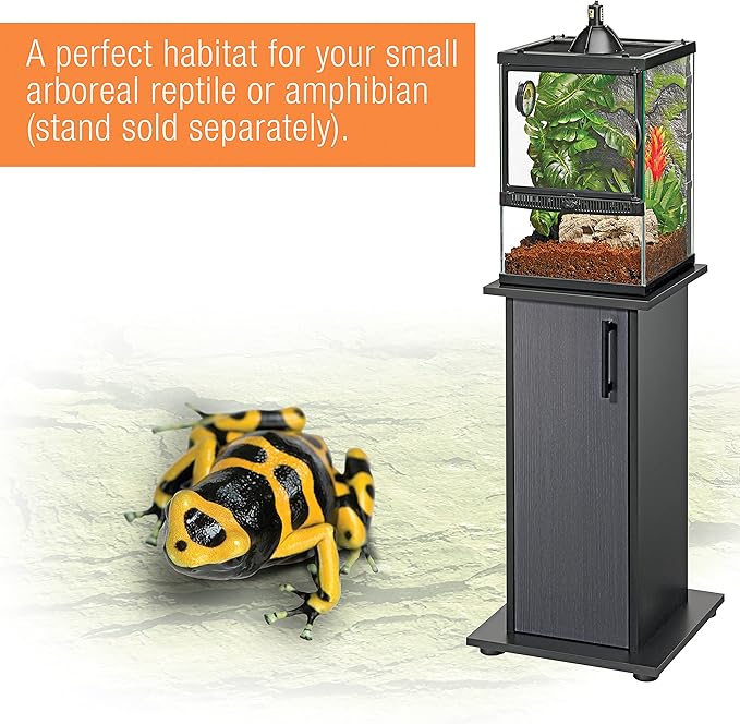 Zilla 11 Gallon Glass Tropical Vertical Habitat Starter Kit for Small Tree Dwelling Reptiles & Amphibians