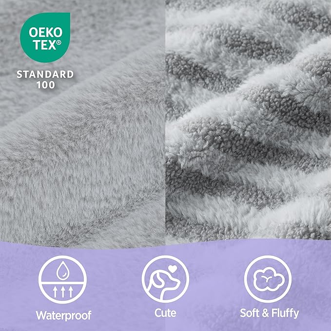LE SURE Cute Dog Bed Medium Size Dog, Orthopedic Waterproof Medium Pet Beds with Sides, Non-Slip Bottom and Egg-Crate Foam Pet Couch Sofa with Washable Removable Cover, Grey