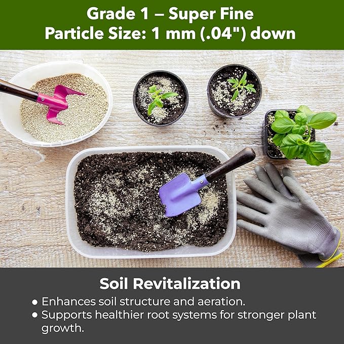 Organic Superfine Vermiculite for Indoor Gardening Plants and Mushrooms – Enhances Soil Aeration, Seed Germination, Rooting Cuttings – Small Packages and Bulk (Vermiculite Grade 1 - Superfine, 3 qts)