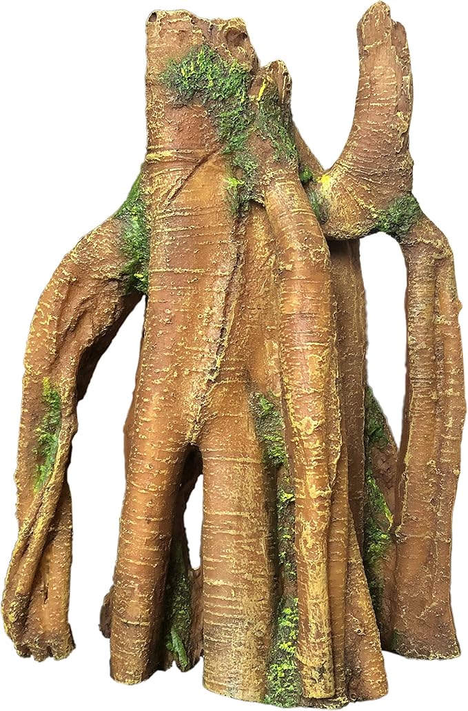 SLOCME Aquarium Resin Tree Trunk Ornament - Fish Tank Wood House Decor, Betta Fish or Other Pets Can Swim Through The Branches