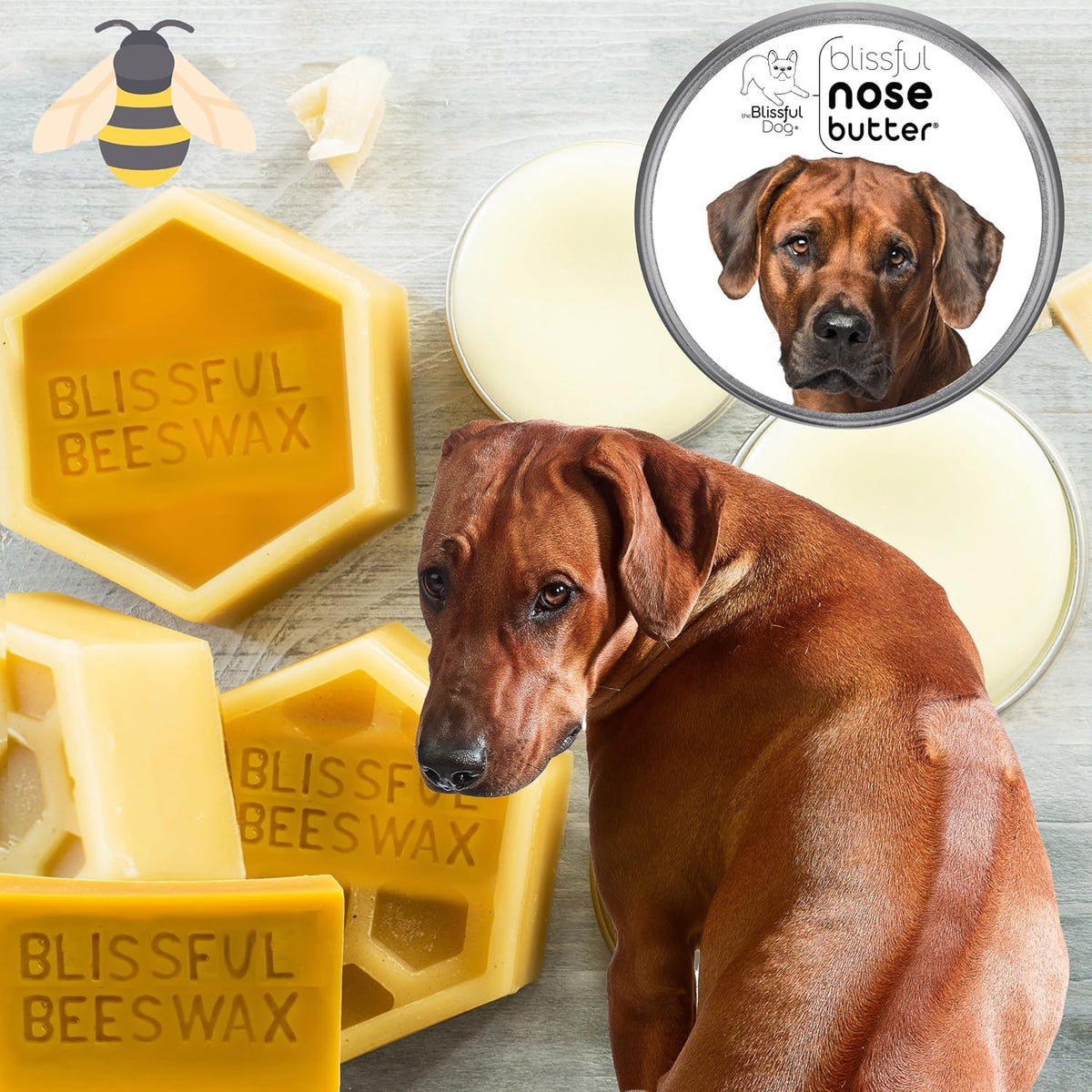 The Blissful Dog Rhodesian Ridgeback Unscented Nose Butter - Dog Nose Butter, 1 Ounce