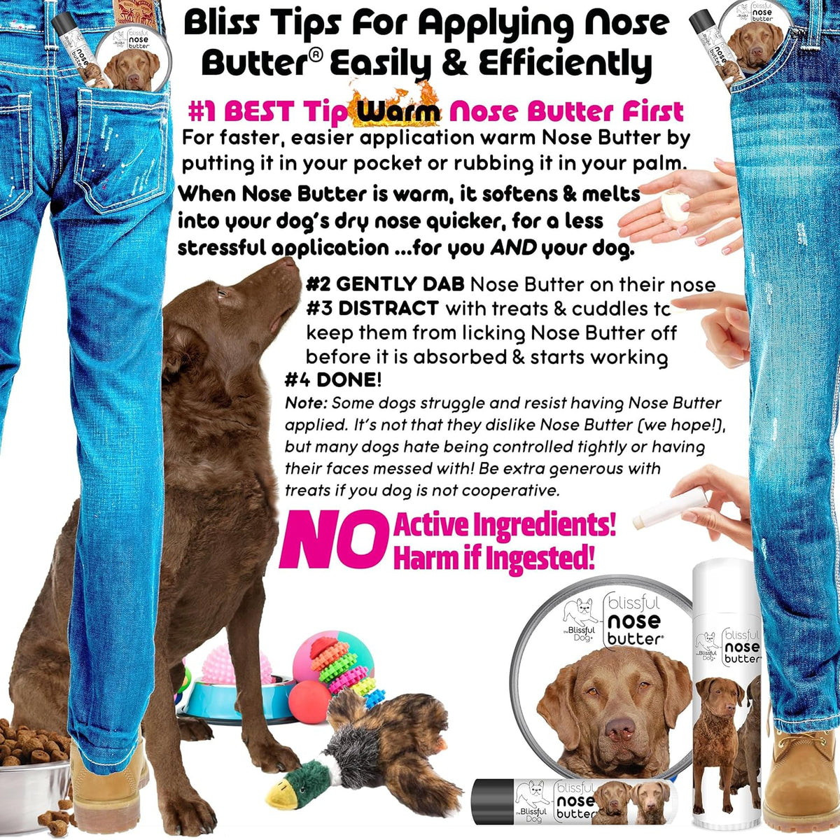 The Blissful Dog Chesapeake Bay Retriever Unscented Nose Butter, 1-Ounce