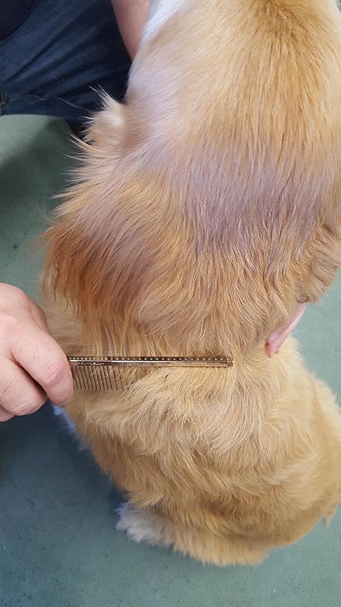 Resco US-Made Combination Comb for Dogs and Cats, Chrome