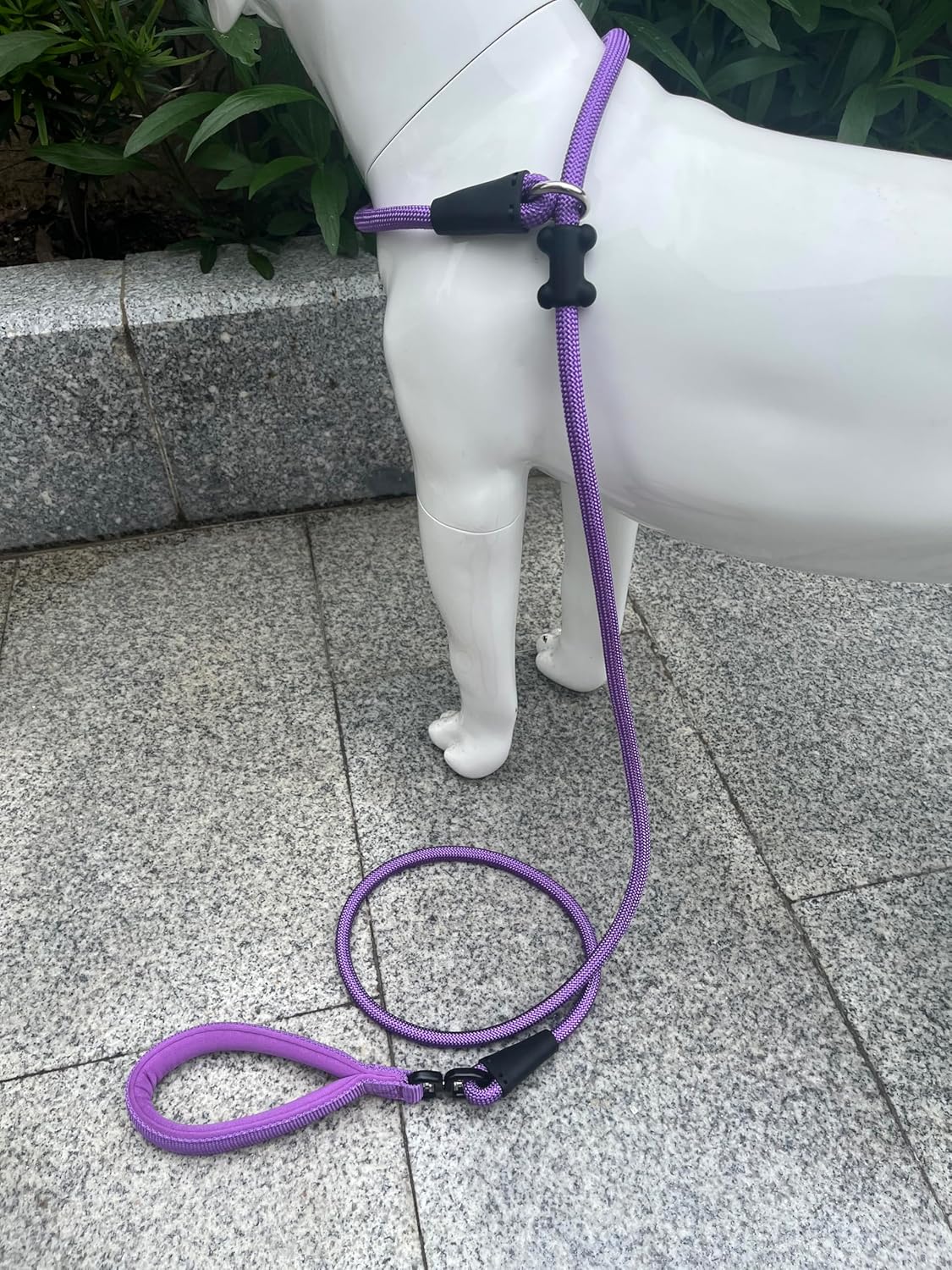 Slip Lead Dog Leash，Strong Nylon Rope Leash and Padded Handle,No Pull Outdoor Walking Training Lead for Small Medium Large Dogs (Purple, 1/2"×6ft)