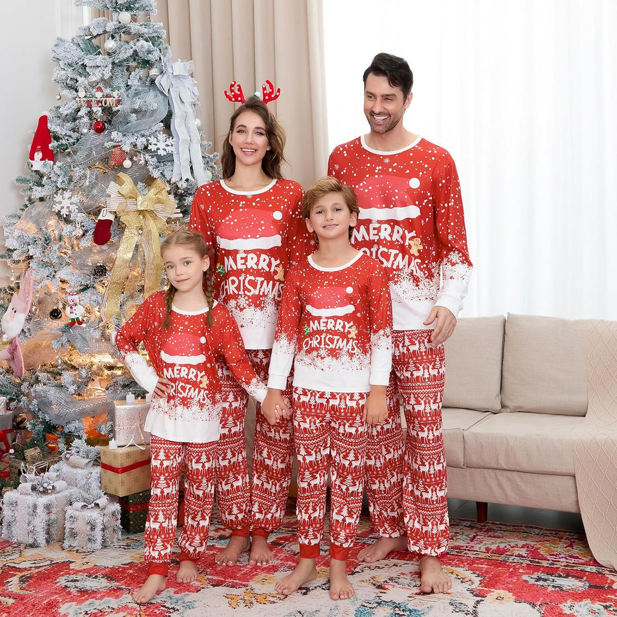 Matching Family Christmas Pajamas Set - Xmas Sleepwear PJs