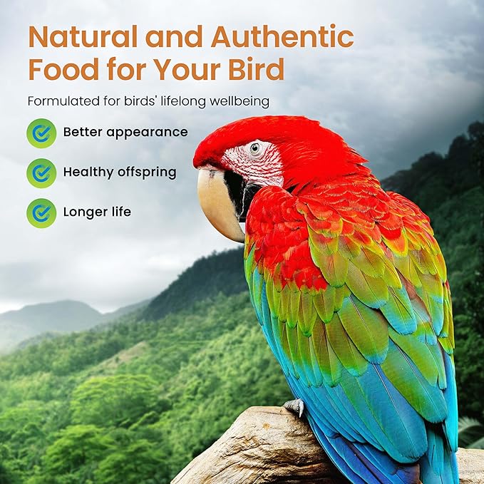 Harrison's Bird Foods High Potency Coarse—Maximum Nutritional Formula for Medium to Large Birds, Certified Organic Non-GMO Pet Bird Food, Vet-Developed, Suitable for All Life Stages, 2.27 kg/ 5 lb