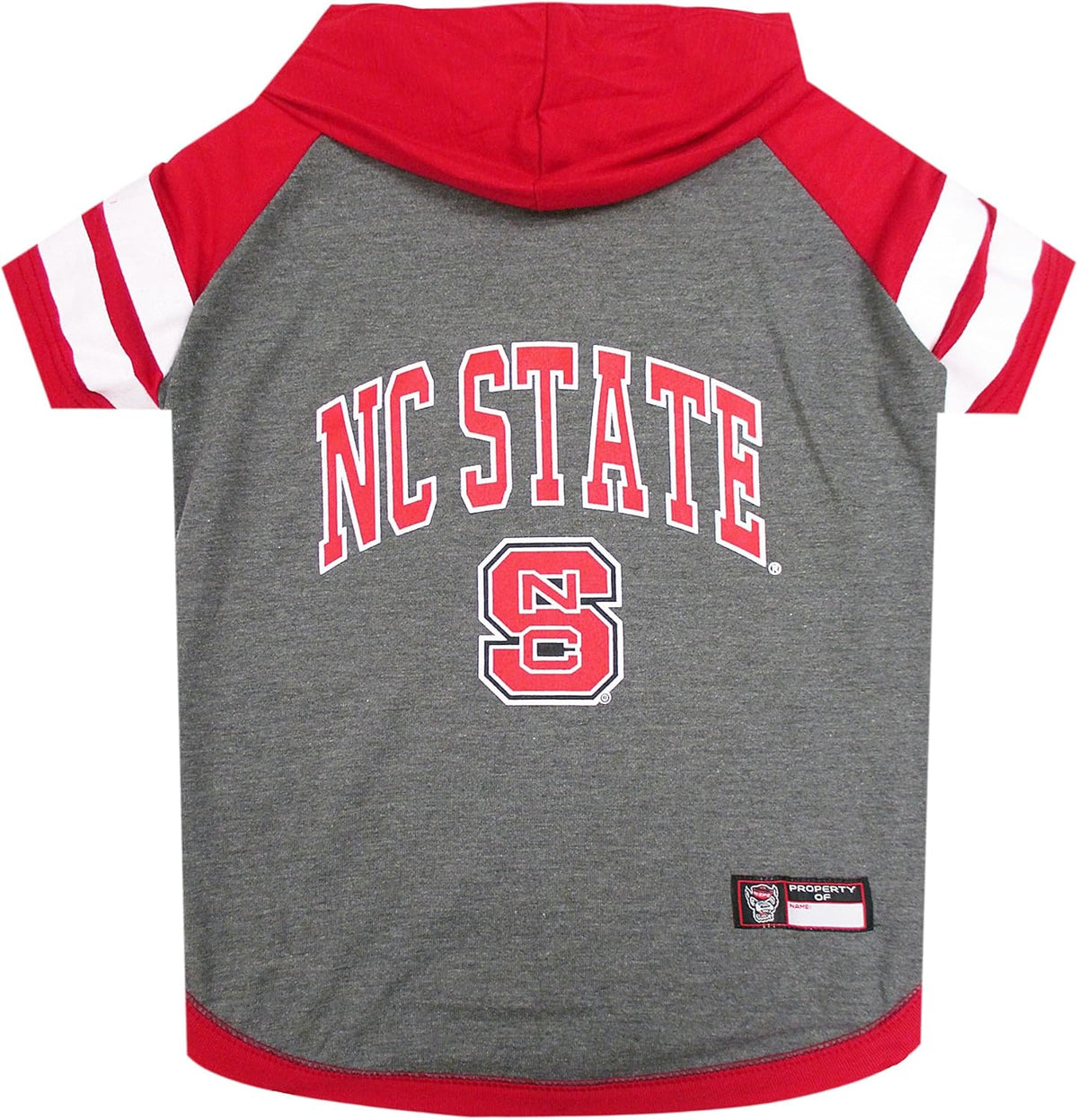NCAA NORTH CAROLINA STATE WOLFPACK HOODIE for DOGS & CATS, MEDIUM COLLEGIATE Licensed DOG HOODY Tee Shirt. Sports HOODY T-Shirt for Pets. COLLEGE Sporty Dog Hoodie Shirt.