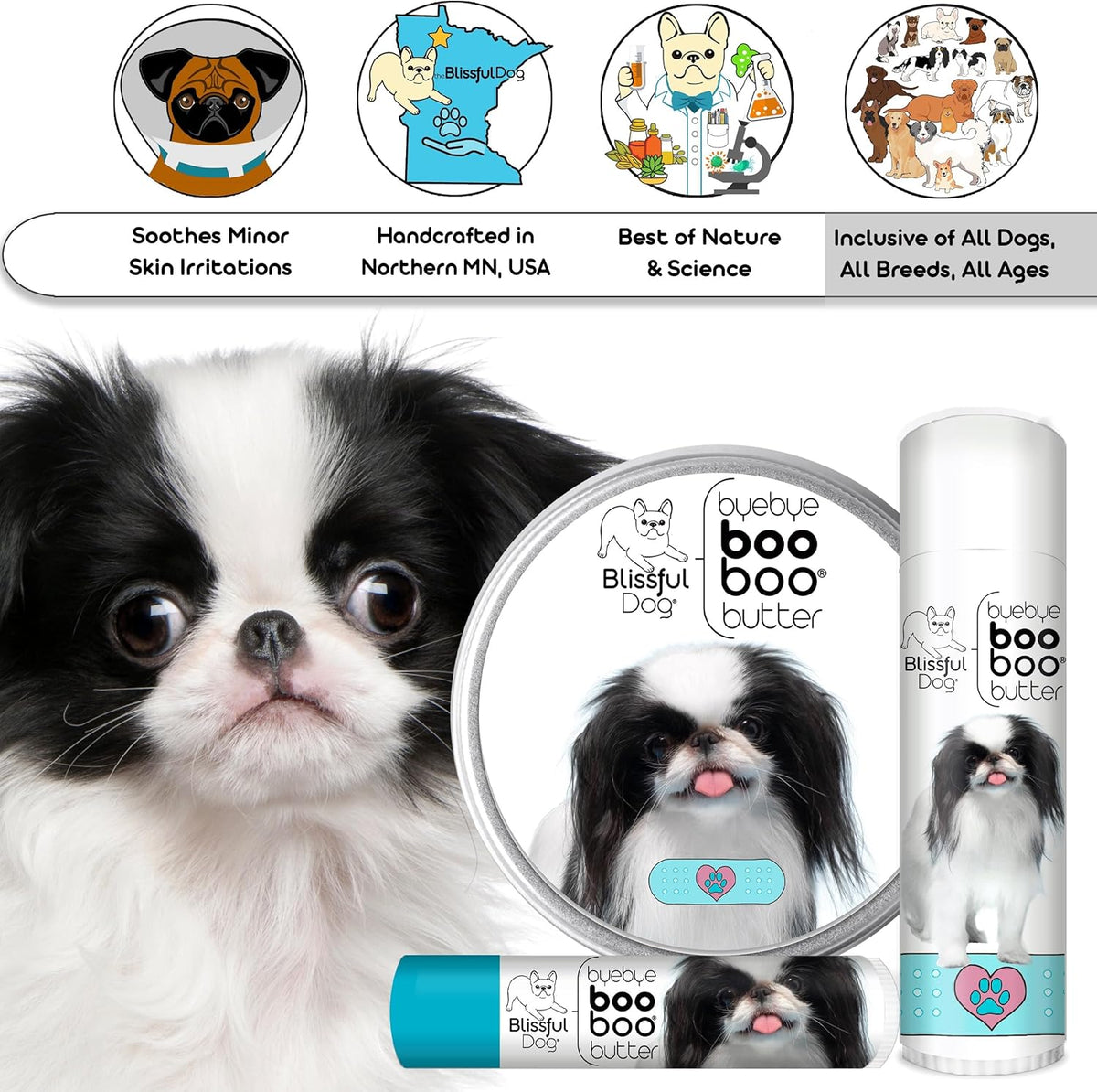 The Blissful Dog 8 oz TIN Japanese Chin Booboo Butter