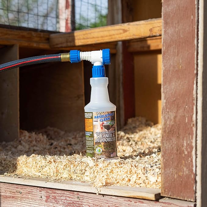 Absolutely Clean Chicken Coop Cleaner and Deodorizer, Veterinarian Approved, Powerful, Natural Enzyme Cleaner Safely Eliminate Tough Messes and Odors, Made in Colorado
