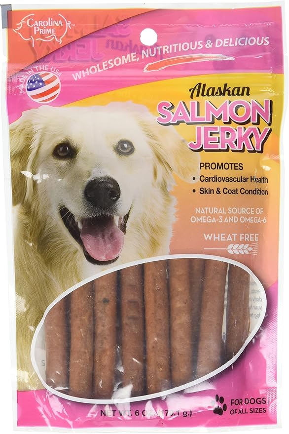 Carolina Pets Oven Baked Salmon Jerky Wheat Free Dog Treats, 6oz