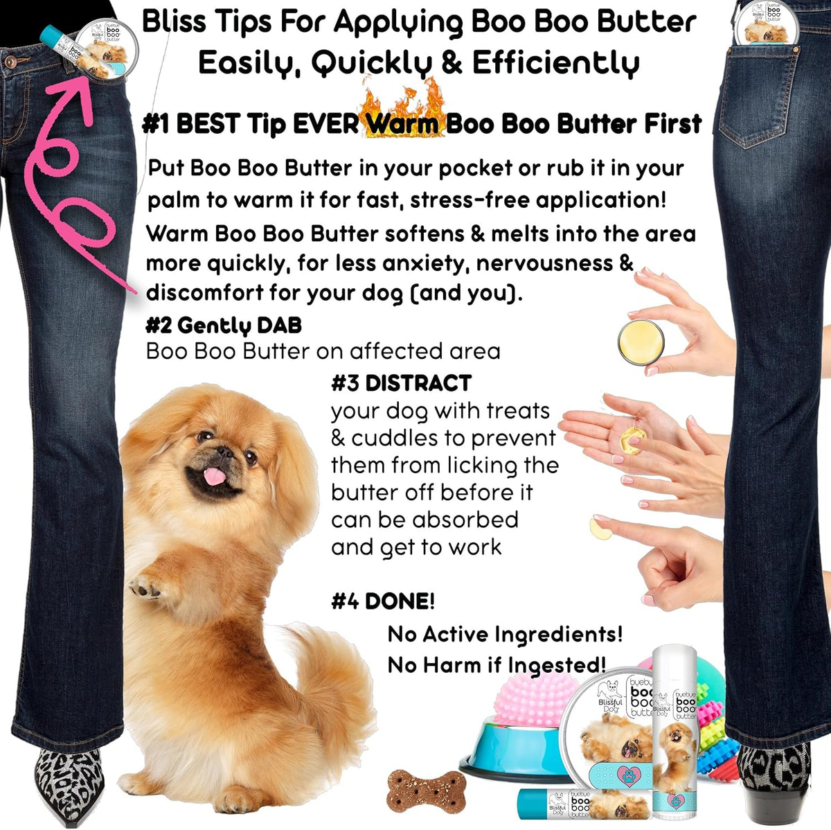 The Blissful Dog 8 oz TIN Pekingese Booboo Butter