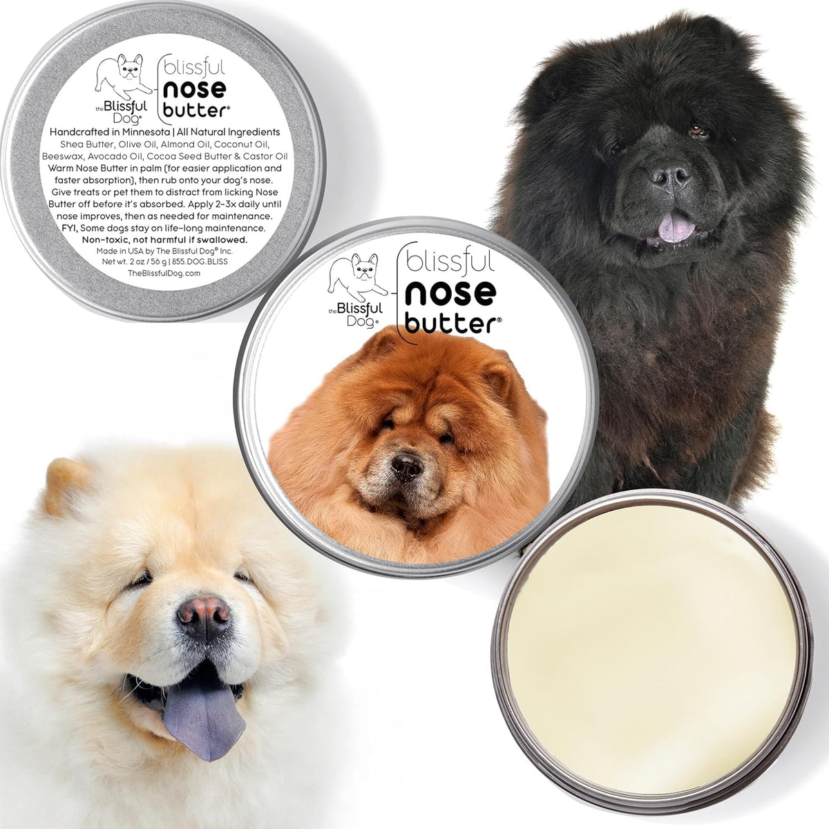 The Blissful Dog Chow Chow Unscented Nose Butter, 16oz