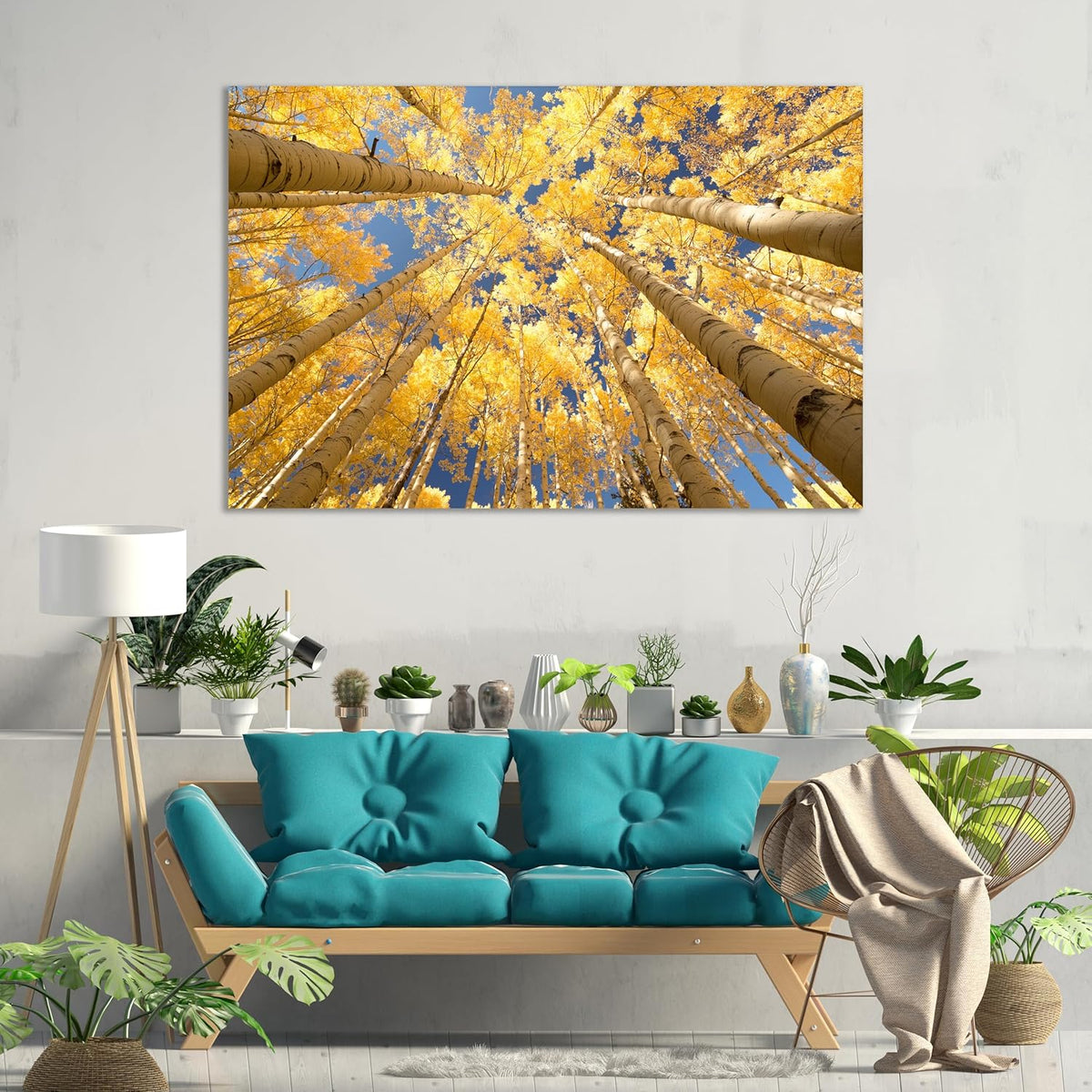 Nature Wall Art Prints - Ocean Forest Mountain Lake Canvas Landscapes - Small to Extra Large Living Room Bedroom Kitchen Bathroom Décor (Reaching for the Sky, 20L" x 30W")