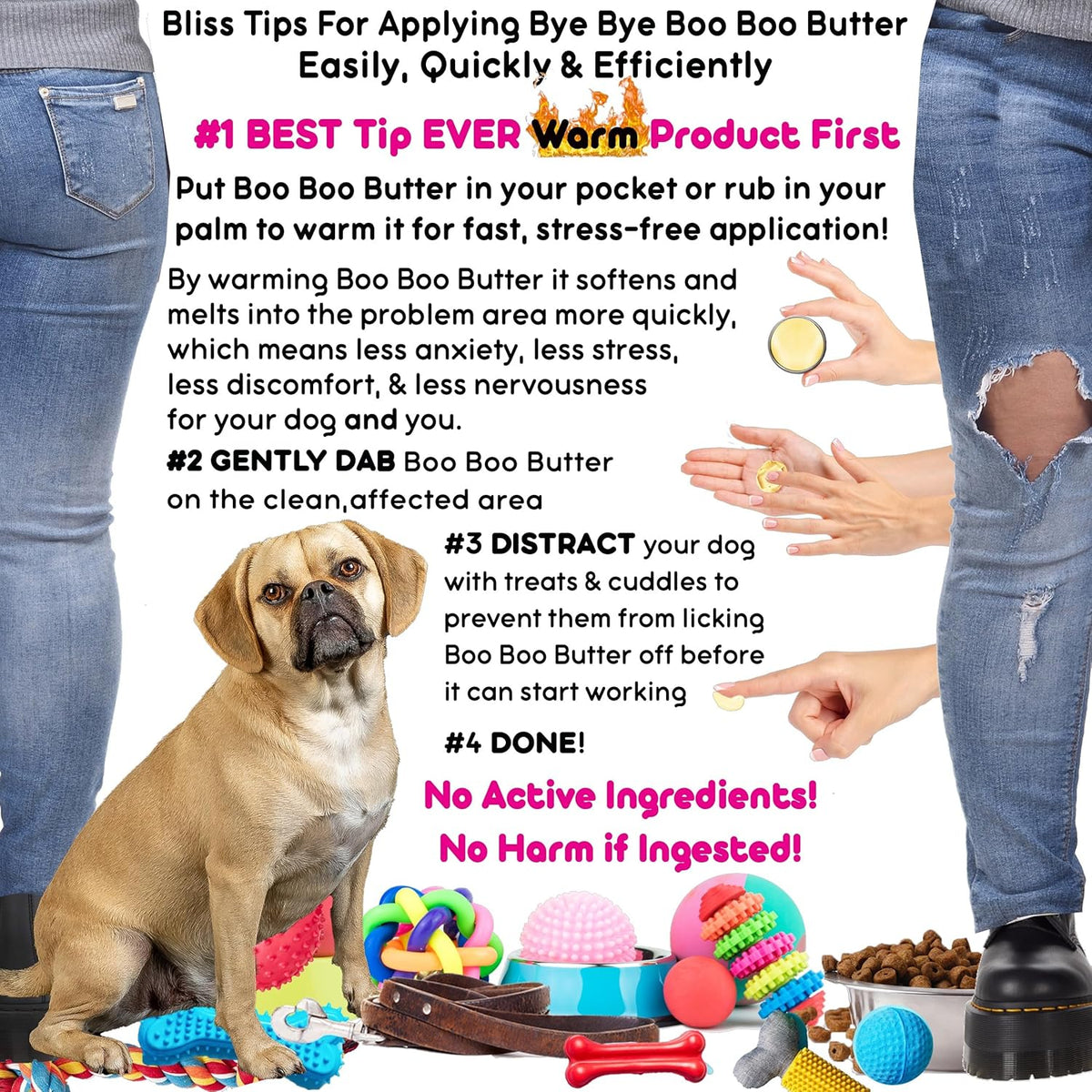 The Blissful Dog Puggle Boo Boo Butter, 16 oz.