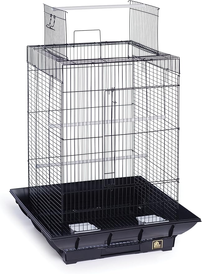 Prevue Hendryx SP851B/B Clean Life Play Top Cage, Black