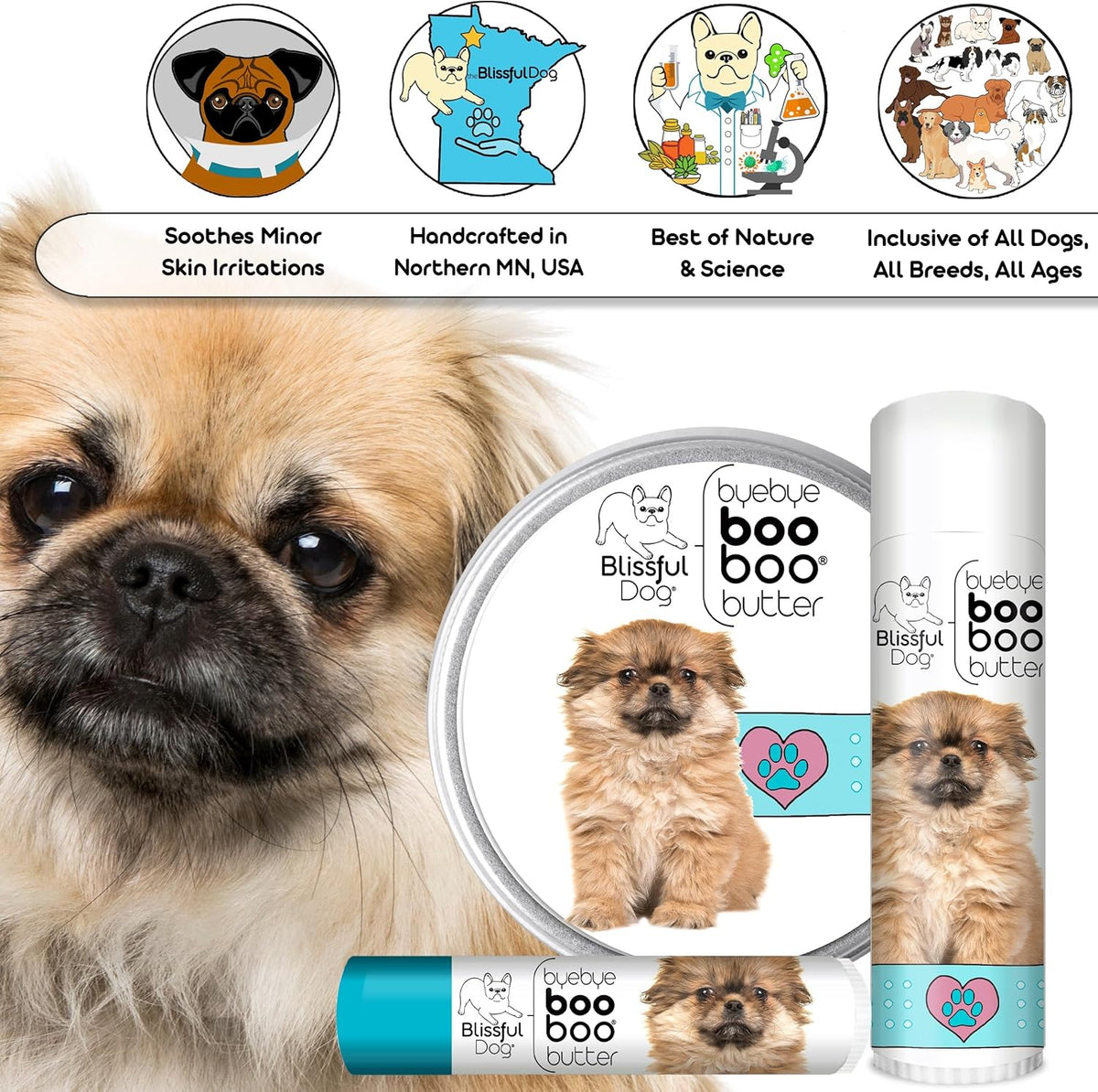 The Blissful Dog Tibetan Spaniel Boo Boo Butter, 4 oz