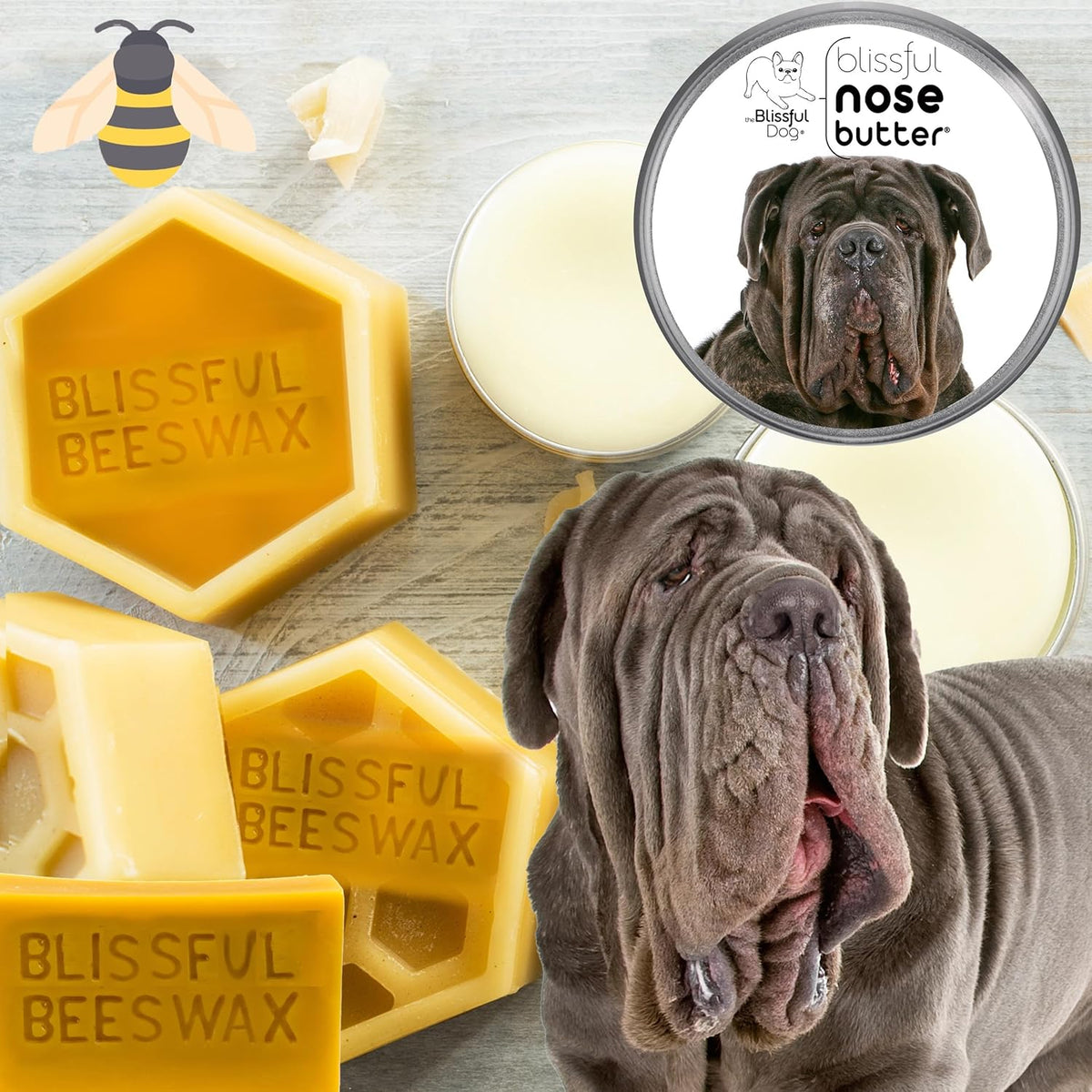 The Blissful Dog Neapolitan Mastiff Unscented Nose Butter - Dog Nose Butter, 1 Ounce