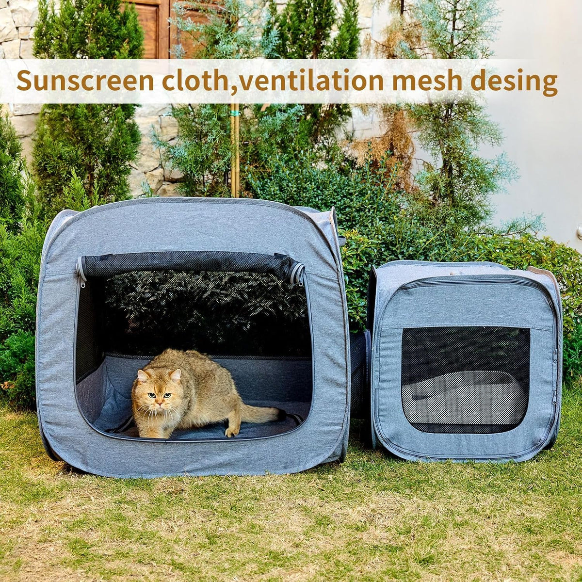 Portable Large Cat Playpen for Outdoor & Indoor Cats Cage, Large Foldable Cat Tent, Fit Puppy, Dogs, Pets