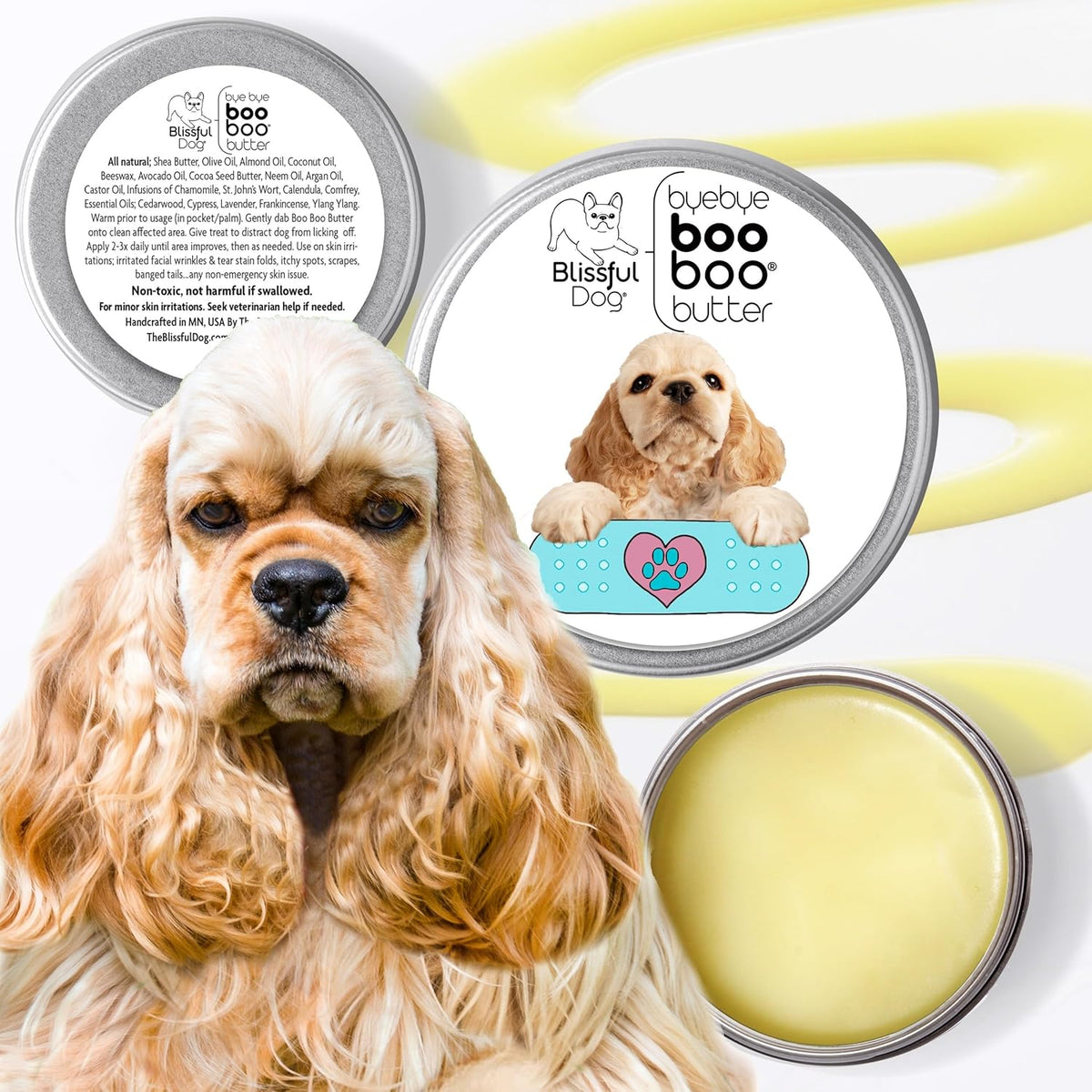 The Blissful Dog 1 oz TIN Cocker Spaniel Booboo Butter