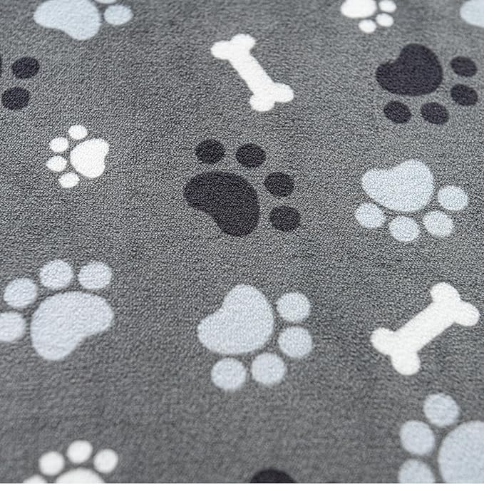 Dog Blanket Paw Bone Pattern 1 Pack 3 Colorful 40"*30" Super Soft Warm Flannel Sofa Cover Car Bed Protector, Urine Proof Washable Outdoor Pet Blanket for Puppy Large Dogs & Cats
