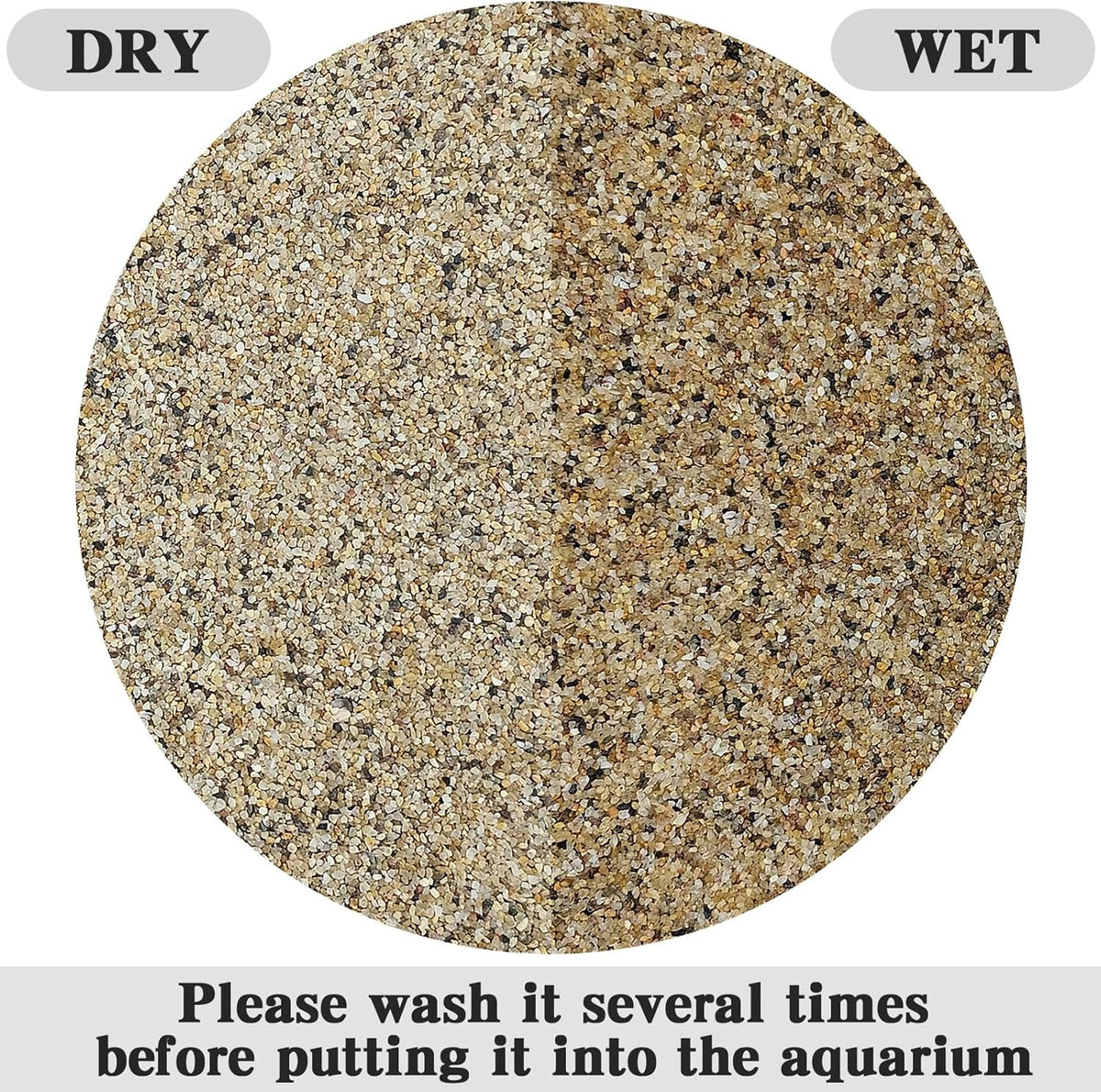 20 lbs Aquarium Sand, 0.6-1.2 mm Aquarium Substrate for Freshwater Fish Tank. Decorative River Rocks Gravel for Fish Tank, Plants Potted, Fire Pits, Candle, Vase and Crafts