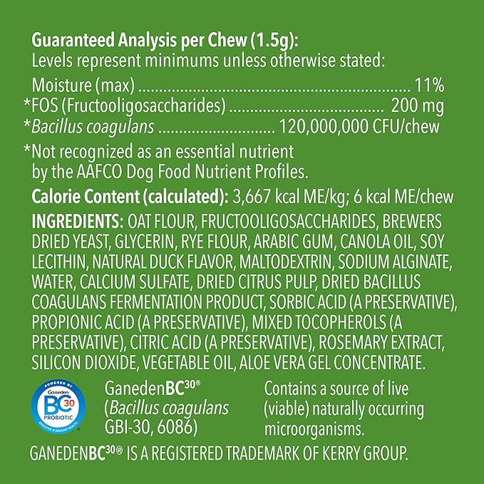 Amazon Brand - Wag Probiotic Supplement Chews for Dogs, Supports Digestive Health and Gut Flora, Natural Duck Flavor, 160 Count, Pack of 1