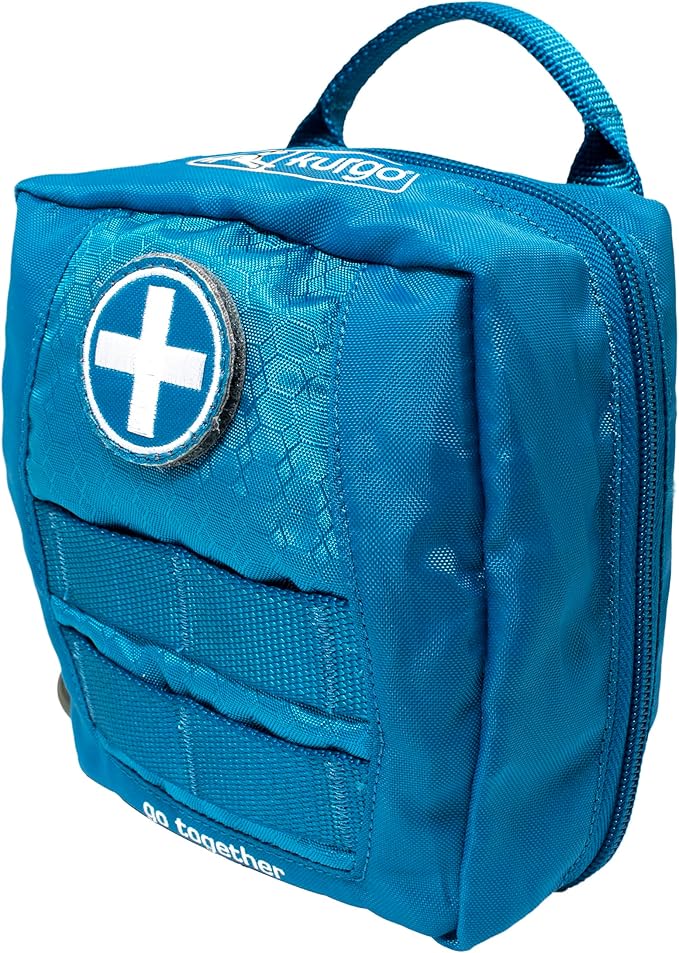 Kurgo Pet Tactical First Aid Kit, Dog First Aid MOLLE Harness Attachment, Detachable Pouch for MOLLE Dog Harness (First Aid Kit), Coastal Blue