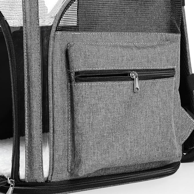 Cat Carriers Dog Carrier Pet for Small Medium Cats Dogs Puppies up to 25 Lbs, TSA Airline Approved Soft Sided, Collapsible Travel Puppy - Black Grey (M: 13" LX11.4 WX17.3 H, Blue)
